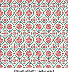 Seamless suzani pattern - blue carpet pattern, traditional art in Central Asia, used in the Home decor and fashion industry. Suzane. Embroidery textile product. 