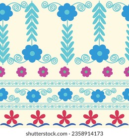 Patrón de Suzani sin mangas para decorar el fondo de los vestidos y otra parte de la ropa. Patrones de estilo étnico. Cultura uzbeka.  