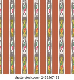 Seamless suzani pattern in orange background. Geometric shape patterns for fabrics and other things for creating different designs.	