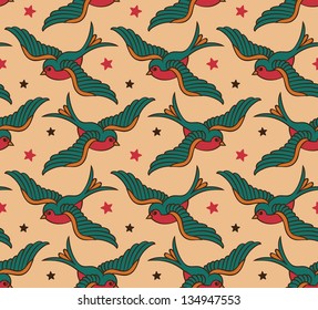 Seamless with swallow