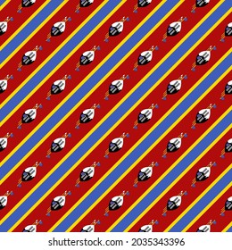 seamless swaziland flag pattern. vector illustration. print, book cover, wrapping paper, decorative, banner, dress, and etc