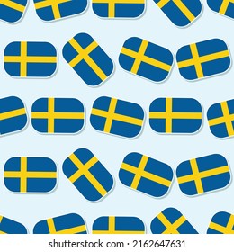 Bandera de Suecia sin fisuras en un patrón de estilo plano