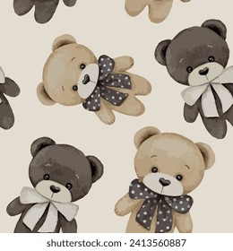 seamless sweet bear children's pattern