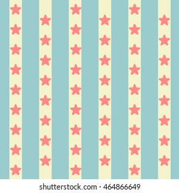 Seamless Sweet Stars And Stripes Pattern