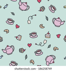 Seamless sweet tea pattern 