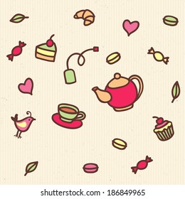 Seamless sweet tea pattern 