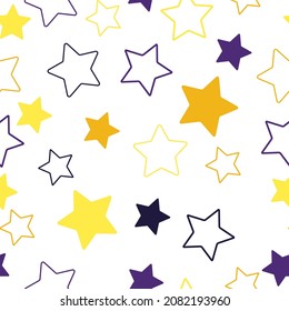 seamless sweets colorful star with vintage style on white background vector pattern Stars Seamless Pattern. The vector image. Starry night sky