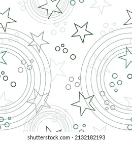 seamless sweets colorful star with vintage style on white background vector pattern Magic sky.