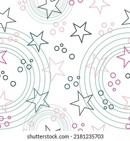 seamless sweets colorful star with vintage style on white background vector pattern It can be use for valentines day wrapping paper or wedding invitation card background.