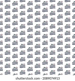 Seamless swimming pattern design and background art