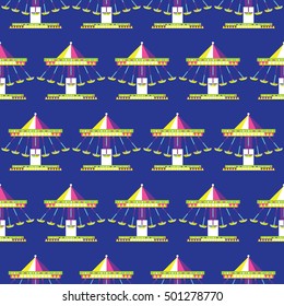 Seamless Swinging ride Pattern, Amusement Park