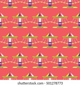 Seamless Swinging ride Pattern, Amusement Park