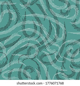Seamless swirl background. Abstract pattern, lines. Background design for paper, textile, fabric, ceramics, tile. Vector graphics.