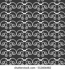 Seamless swirl pattern. Background  for fabrics, textiles, paper, wallpaper, web pages, wedding invitations. Vector illustration.