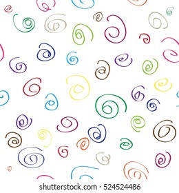 Seamless swirl pattern Christmas