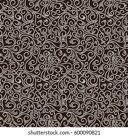 Seamless swirl pattern. Endless curl ornament