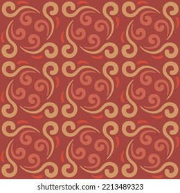 Patrón giratorio sin problemas para impresiones, textiles, web, publicidad y cualquier proyecto de diseño. El ornamento tradicional sencillo y elegante decorará cualquier superficie o cosa y lo hará atractivo. 
