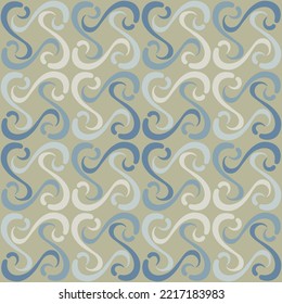 Seamless swirl pattern for prints, textile, web, advertising and any design projects. Simple and elegant traditional ornament will decorate any surface or thing and make it attractive. 