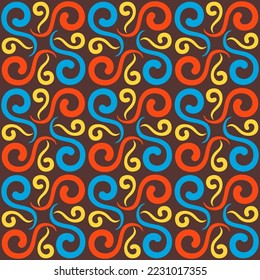 Seamless swirl pattern for prints, textile, web, advertising and any design projects. Simple and elegant traditional ornament will decorate any surface or thing and make it attractive. 