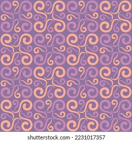 Seamless swirl pattern for prints, textile, web, advertising and any design projects. Simple and elegant traditional ornament will decorate any surface or thing and make it attractive. 