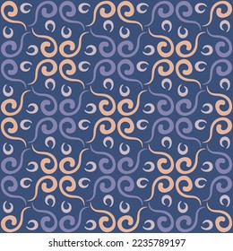 Seamless swirl pattern for prints, textile, web, advertising and any design projects. Simple and elegant traditional ornament will decorate any surface or thing and make it attractive. 