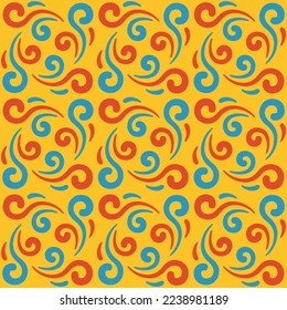Patrón giratorio sin problemas para impresiones, textiles, web, publicidad y cualquier proyecto de diseño. El ornamento tradicional sencillo y elegante decorará cualquier superficie o cosa y lo hará atractivo. 