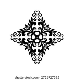Ornamento de la decoración del diseño de la Ilustración vectorial del diseño floral del patrón
