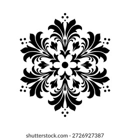 Ornamento de la decoración del diseño de la Ilustración vectorial del diseño floral del patrón