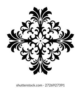 Ornamento de la decoración del diseño de la Ilustración vectorial del diseño floral del patrón