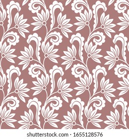 Seamless swirly leaves pattern design