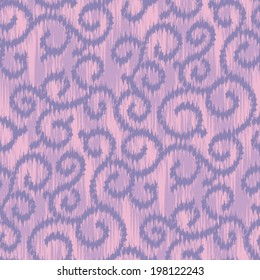 Seamless Swirly Loops Ikat Background Pattern