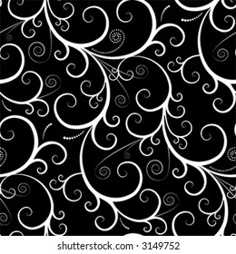 Seamless swirly wallpaper pattern