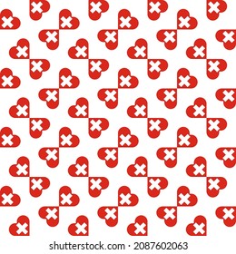 nahtlose Schweiz Flaggenmuster. Vektorgrafik. Druck, Buchabdeckung, Umhüllungspapier, Dekoration, Banner usw.