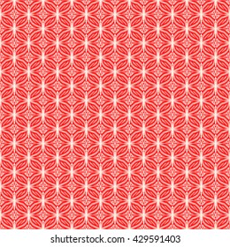 Seamless symmetric blurred stains. Stylized blurry red paint abstract. Color stained background. Vector illustration.