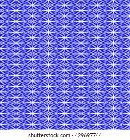 Seamless symmetric blurred stains. Stylized blurry blue paint abstract. Color stained background. Vector illustration.
