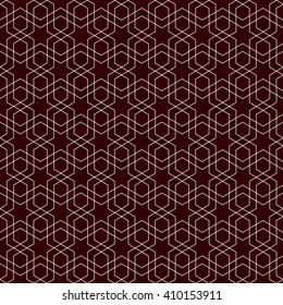 Seamless symmetric geometric pattern as a background in ethnic Arab national style. Vector illustration.