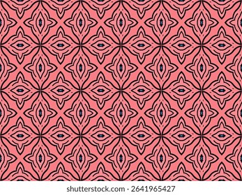 Seamless Symmetric Interior Design Graphic Fabric Art Geometric Tile Texture Template Endless Fashion Textile Perspective Background Digital Visual Wallpaper Cloth Decoration Shape Luxury Pattern.