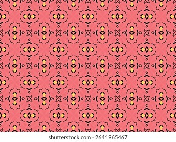 Seamless Symmetric Interior Design Graphic Fabric Art Geometric Tile Texture Template Endless Fashion Textile Perspective Background Digital Visual Wallpaper Cloth Decoration Shape Luxury Pattern.