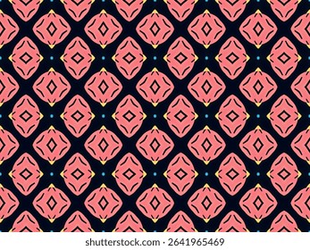 Seamless Symmetric Interior Design Graphic Fabric Art Geometric Tile Texture Template Endless Fashion Textile Perspective Background Digital Visual Wallpaper Cloth Decoration Shape Luxury Pattern.