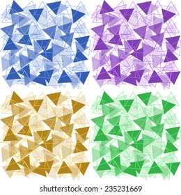 Seamless symmetric pattern with white circles on a blue background
