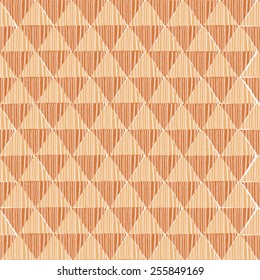 Seamless symmetrical abstract pattern made of hand drawn elements(triangles, lines). Clipping mask is used, vector illustration. 