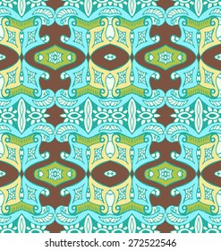 Seamless symmetrical handmade patterns. Vintage textures. Decorative background for vintage textures, textile, wrapping paper, cards, invitations, web design. Vector illustration
