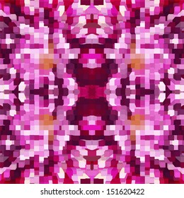 Seamless symmetrical pattern with many  colorful  square elements