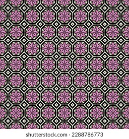 Seamless Symmetry Graphic Backdrop Fantasy Endless Decorative Tile Print Beautiful Vintage Interior Paper Wallpaper Retro Texture Luxury Fabric Shape Textile Background Fashion Design Art Pattern.