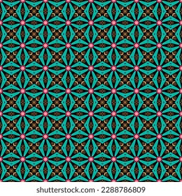 Seamless Symmetry Graphic Backdrop Fantasy Endless Decorative Tile Print Beautiful Vintage Interior Paper Wallpaper Retro Texture Luxury Fabric Shape Textile Background Fashion Design Art Pattern.