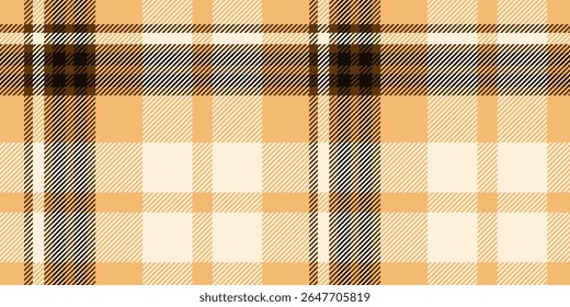 Seamless Tan and Beige Plaid Pattern with Black Accents in a Timeless Checkered Design for Textiles and Rustic Decorative Backgrounds