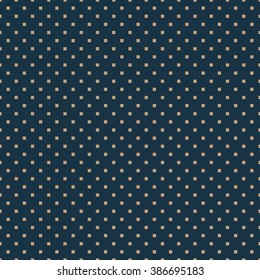 Seamless tan blue and brown square polka dots pattern vector