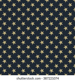 Seamless tan blue and brown stars pattern vector