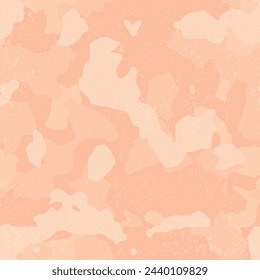 Seamless tan pink distressed grunge military fashion camo pattern vector