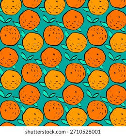 Padrão de laranja de tangerina sem costura